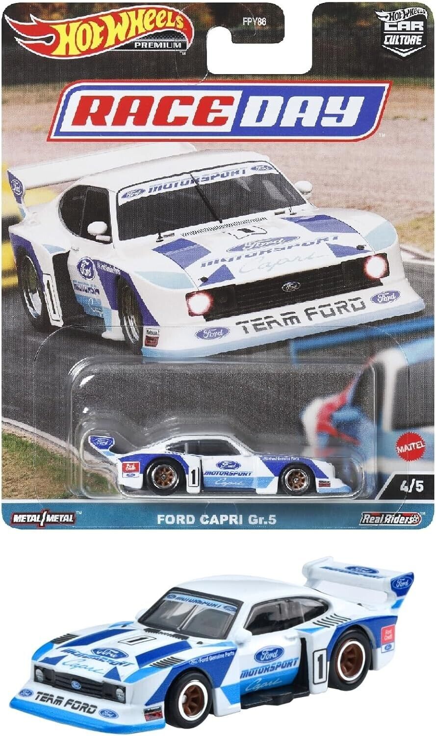 2023 Hot Wheels Car Culture Race Day Ford Capri Gr.5 Metal Die-cast Car Model 1/64