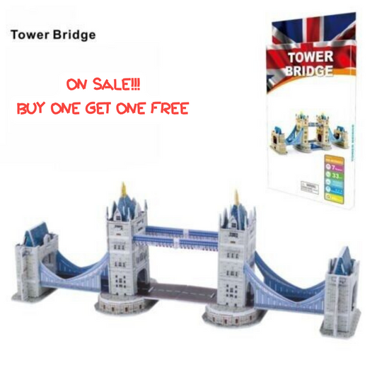 Word Famous Building London Tower Bridge 3D Jigsaw Puzzle DIY Model Set 33 PCS