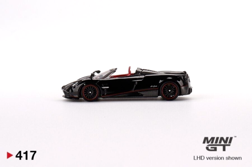 MINI GT Pagani Huayra Roadster negro escala 1:64 juguetes de coche fundido a presión