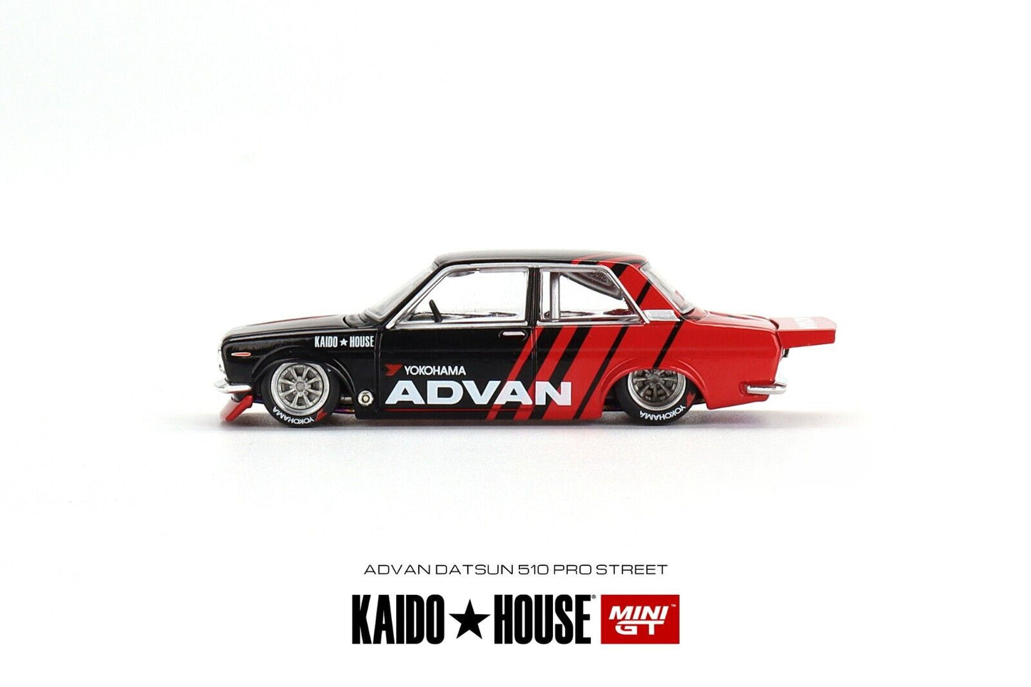 Mini GT KAIDO HOUSE Datsun 510 Pro Street ADVAN 1:64 Die-cast Car Model Toy