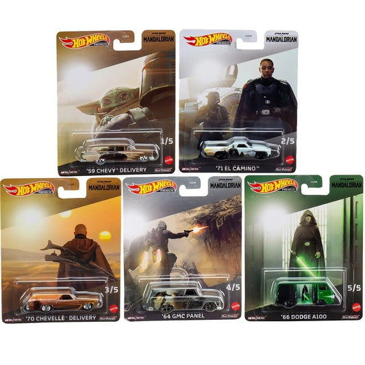 Hot Wheels 2023 Pop Culture Star Wars Set of 5 Cars 1:64 Scale Die-cast Car Model Toys