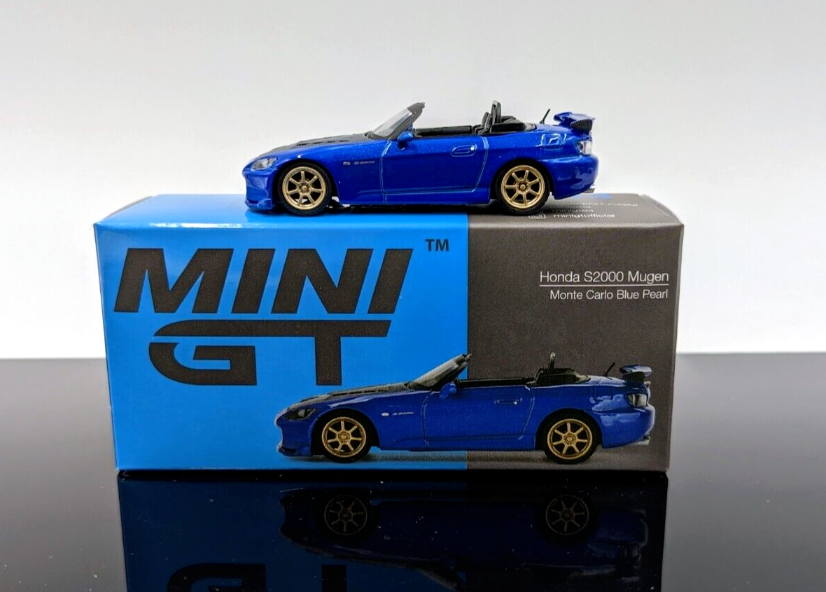 Mini GT Honda S2000 AP2 Mugen JDM coche escala 1:64 coches fundidos a presión modelo Juguetes