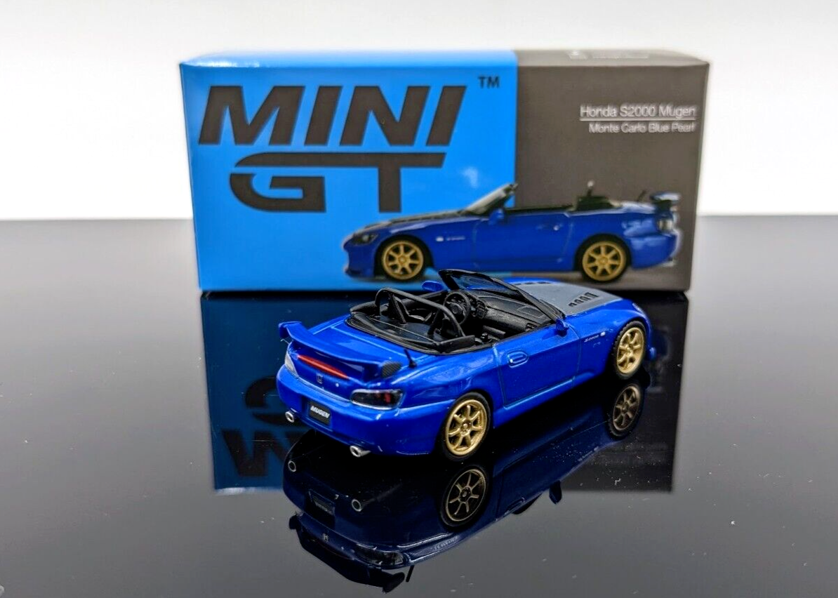 Mini GT Honda S2000 AP2 Mugen JDM coche escala 1:64 coches fundidos a presión modelo Juguetes