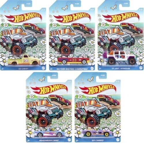 Hot Wheels 2023 Spring Mix Set of 5 Cars 1:64 Scale Die-cast Cars Model Toys