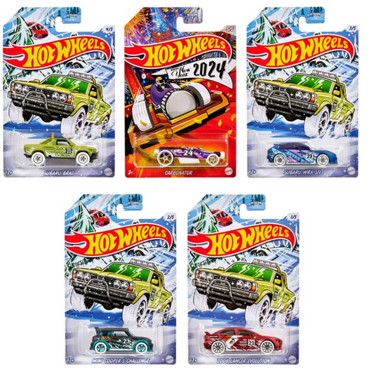 Hot Wheels 2023 Christmas Holidays Set Of Cars 5 1:64 Scale Die-cast Car Model Toys