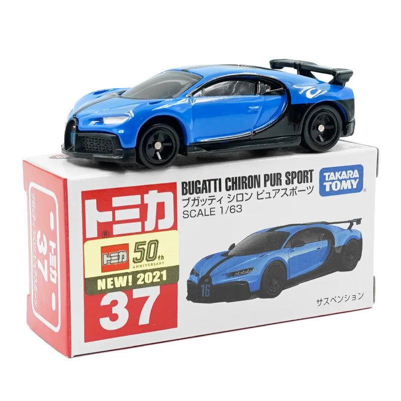 Tomica Bugatti Chiron Pur Sport escala 1:63 coches fundidos a presión modelo Juguetes