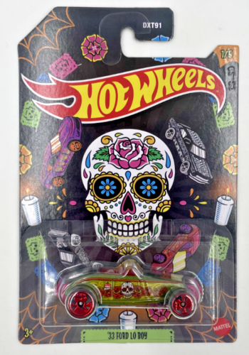 Hot Wheels 2023 Calavera de Halloween, juego de 5 coches, escala 1:64, juguetes de modelo de coche fundido a presión