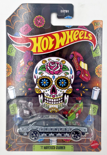 Hot Wheels 2023 Calavera de Halloween, juego de 5 coches, escala 1:64, juguetes de modelo de coche fundido a presión