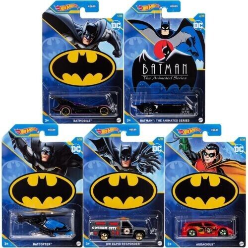 Hot Wheels 2023 Batman Set A Of 5 Cars 1:64 Scale Die-cast Cars Model Toys