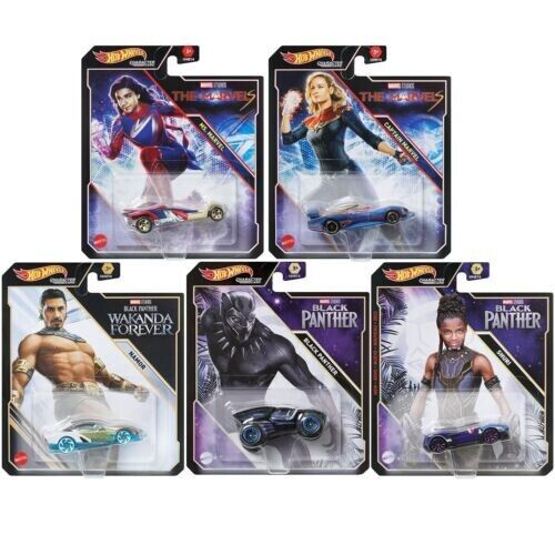 Hot Wheels 2023 Marvel Movie set of 5 Cars 1:64 Scale Die-cast Cars Model Toys