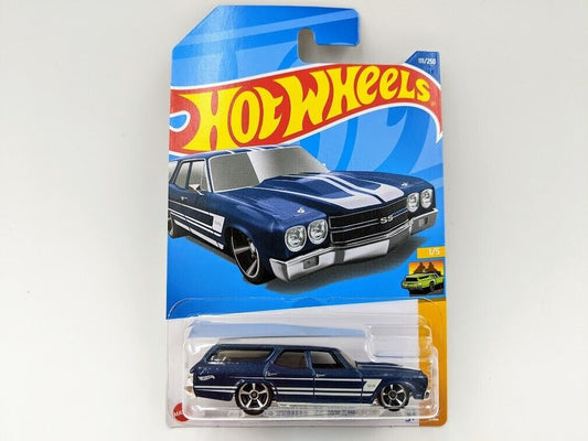 Hot Wheels Vintage '70 Chevelle SS Wagon 1:64 Diecast Cars Models (BLUE)