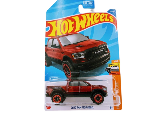 Hot Wheels Trucks 2020 Ram 1500 Rebel 1:64 Colección de modelos de coches fundidos 23250