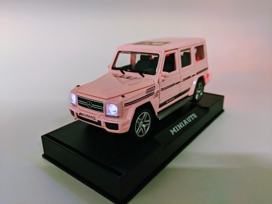 Mercedes-Benz G65 AMG V12 1/32 Diecast Cars Models Sound&light Door Open Pink miniauto